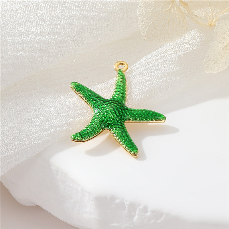 2 pendentifs à breloque étoile de mer émail époxy 14K GF