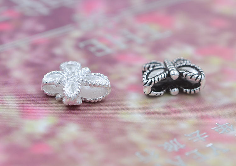 Sterling Silver Butterfly Bead Spacer S925 Finding