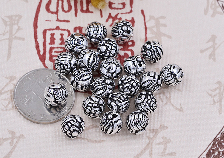Sterling Silver Lion Bead Spacer S925 Finding