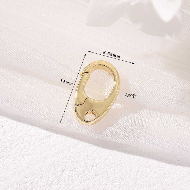 2 fermoirs à homard coeur rond 14K GF connecteur de fermoirs à boucle à ressort