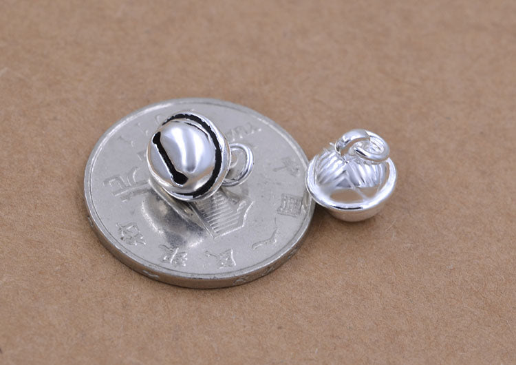 Sterling Silver Tiny Bell Charm Pendant S925 Finding