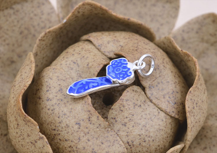 Pendentif à breloque Ruyi en argent Sterling émail époxy, recherche S925