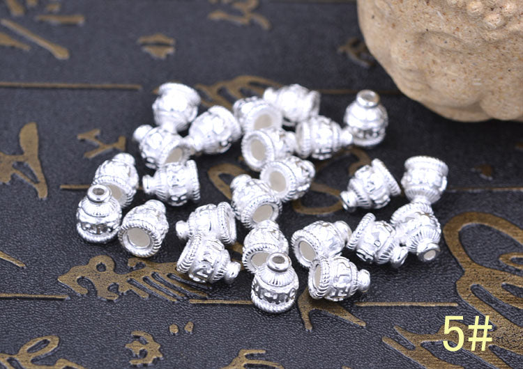 Sterling Silver Enamel Epoxy Cone Bead Spacer S925 Finding