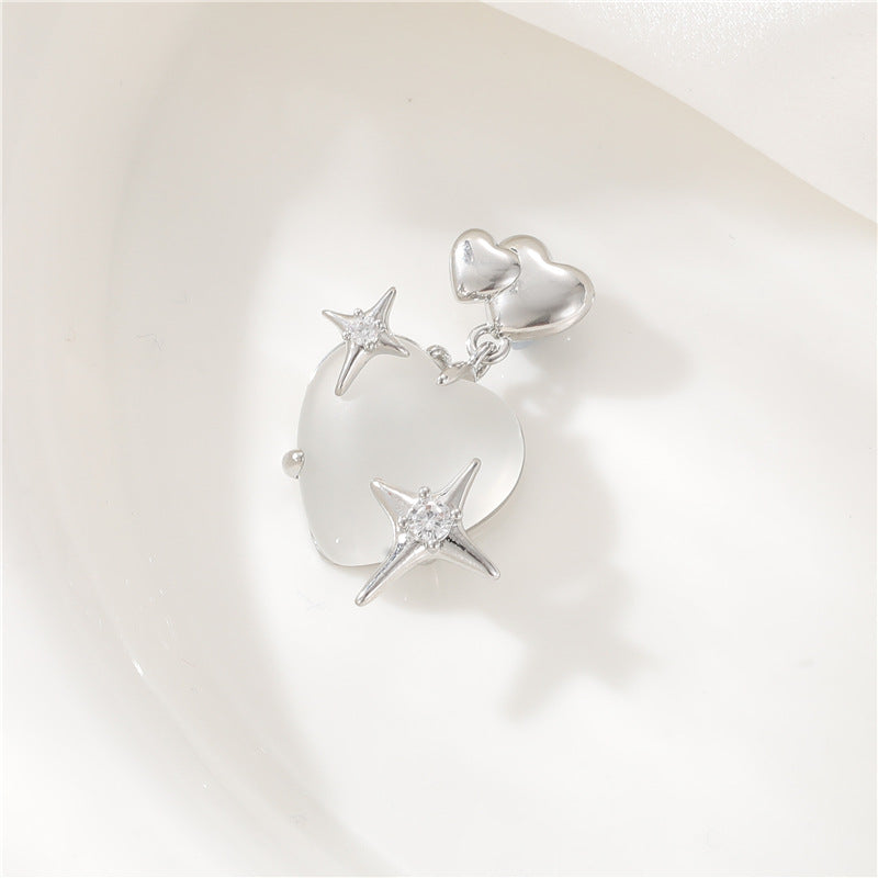 2 Méduses Floral Nuage Coeur Charme Pendentif Strass Incrusté 14K GF