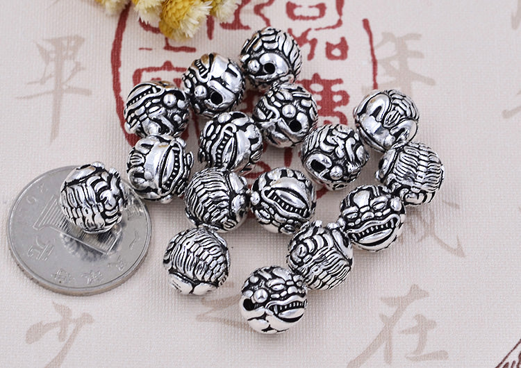 Sterling Silver Lion Bead Spacer S925 Finding