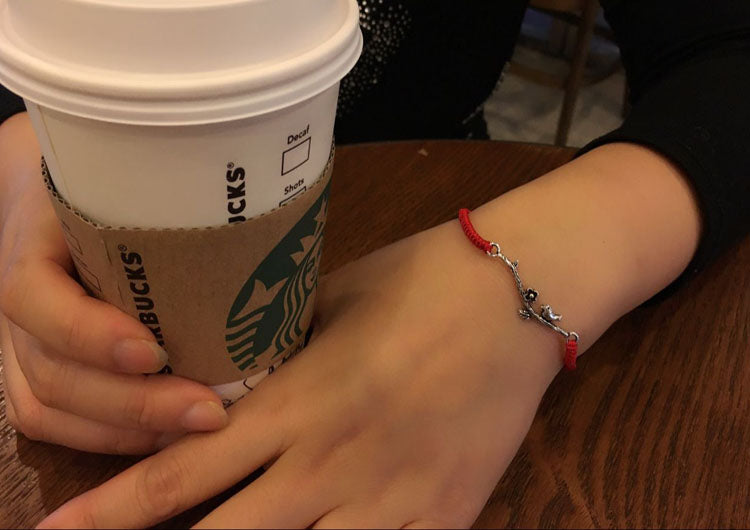 Sterling Silver Double Looped Branch Bowknot Love Rose Charm Connector S925 Finding