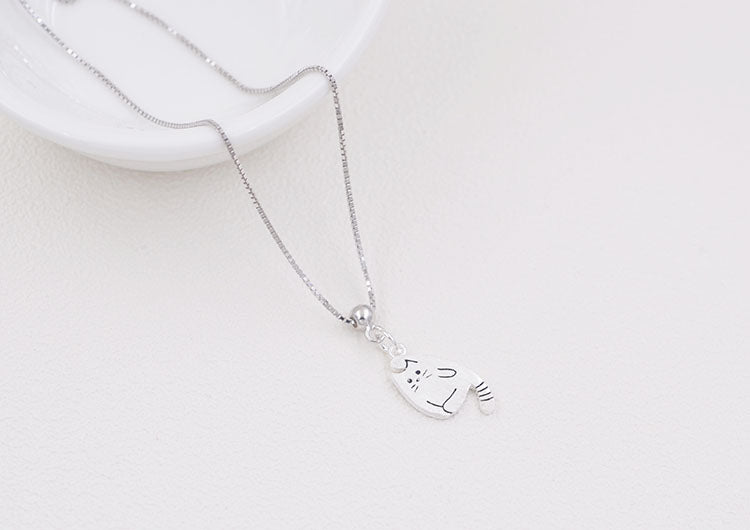 Collier en Y réglable en argent sterling avec fermoir mousqueton à ressort rond