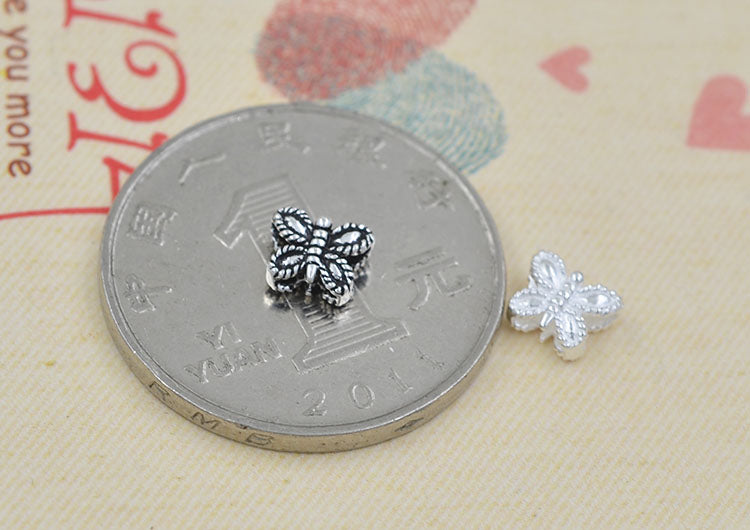 Sterling Silver Butterfly Bead Spacer S925 Finding