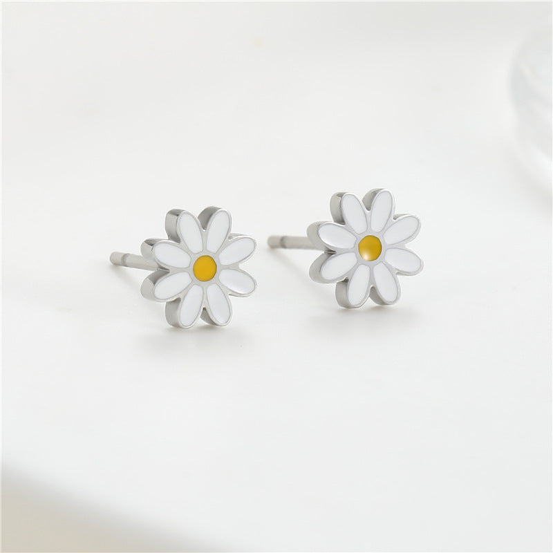 4 Émail Époxy Trèfle à quatre feuilles Orange Pastèque Floral Papillon Carré Coeur Cactus Boucles d’oreilles à tige 14K GF Strass Embelli Boucle d’oreille