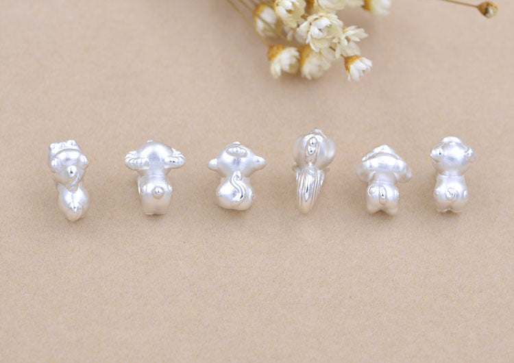 Sterling Silver Carved Chinese Zodiac Bead Spacer S990 Finding