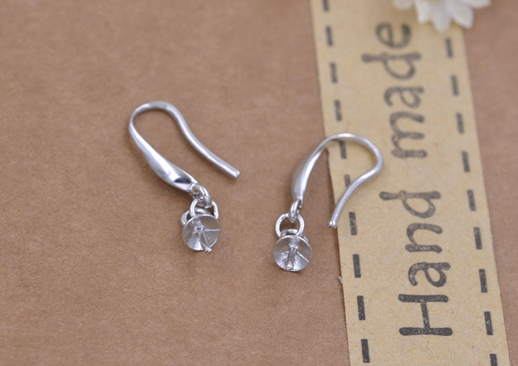 Boucles d'oreilles à crochet ornées de strass en argent Sterling, avec pince à glace, bélière S925