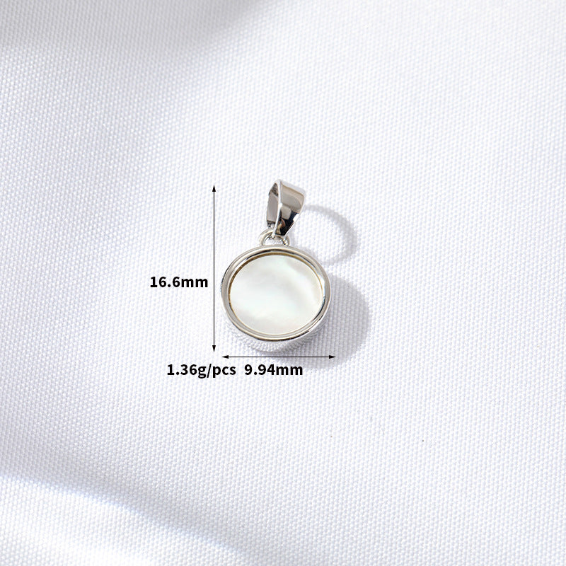 2 coeur croix rectangle rond ovale pendentif à breloque coquille embellie 14K GF