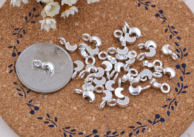 Sterling Silver Tiny Star Moon Heart Cross Charm Pendant S925 Finding