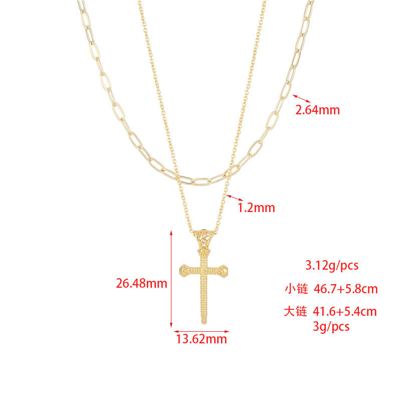 2 Blumen Kreuz Herz Rechteck Tarot Karte Charm Kabel Schlange Singapur Kette Halskette Strass verziert 14K GF Choker