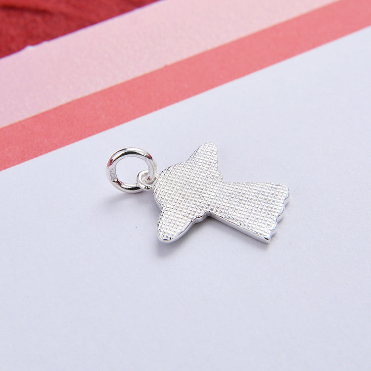 Pendentif à breloque en forme de dinosaure UFO NoLove Earth Cross arc-en-ciel en argent sterling S925