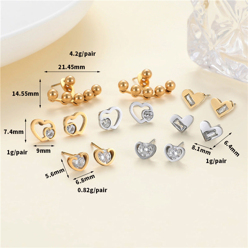 4 Émail Époxy Trèfle à quatre feuilles Orange Pastèque Floral Papillon Carré Coeur Cactus Boucles d’oreilles à tige 14K GF Strass Embelli Boucle d’oreille