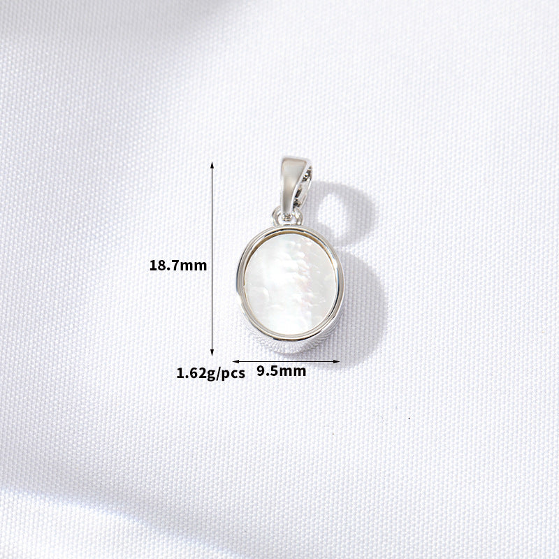 2 coeur croix rectangle rond ovale pendentif à breloque coquille embellie 14K GF