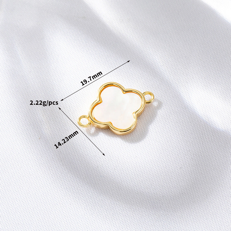 2 coeur étoile sirène queue de baleine violoncelle papillon clé nuage croix pendentif à breloque coquille strass embelli 14K GF