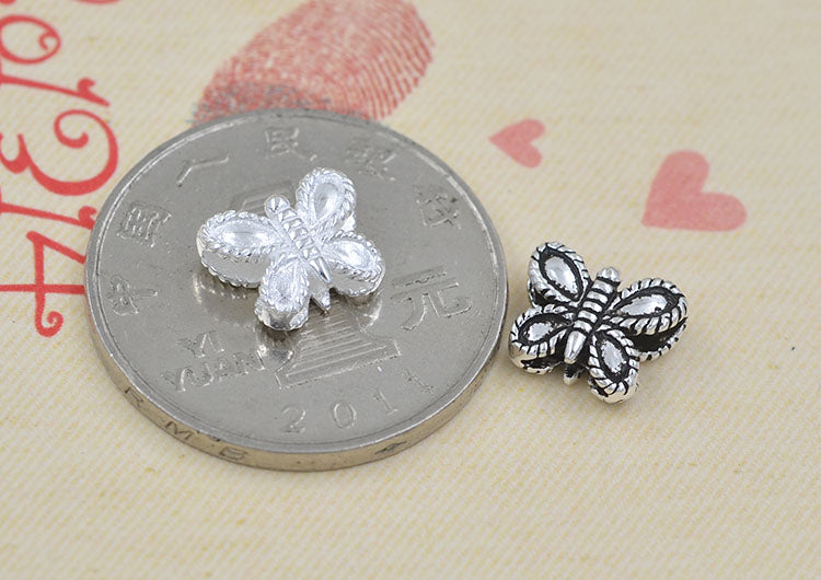 Sterling Silver Butterfly Bead Spacer S925 Finding