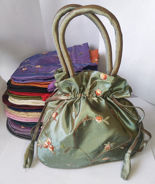 8x8 "Pochettes en soie chinoises colorées, sacs à main, sacs à main avec cordon de serrage, sacs d'emballage traditionnels pour cadeaux de bijoux