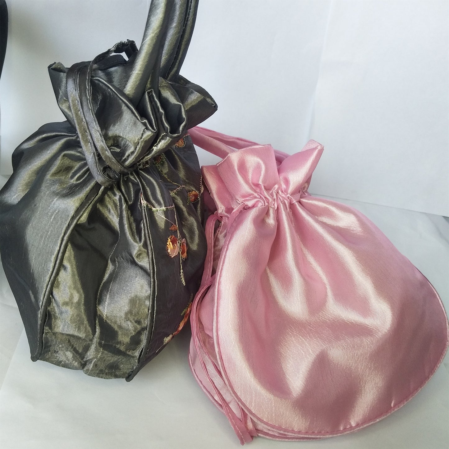 8x8" Colorful Chinese Silk Pouches Pocket Money Coins HandBags Drawstring Grab Bag lot Traditional Packaging Bags for Jewelry Gifts