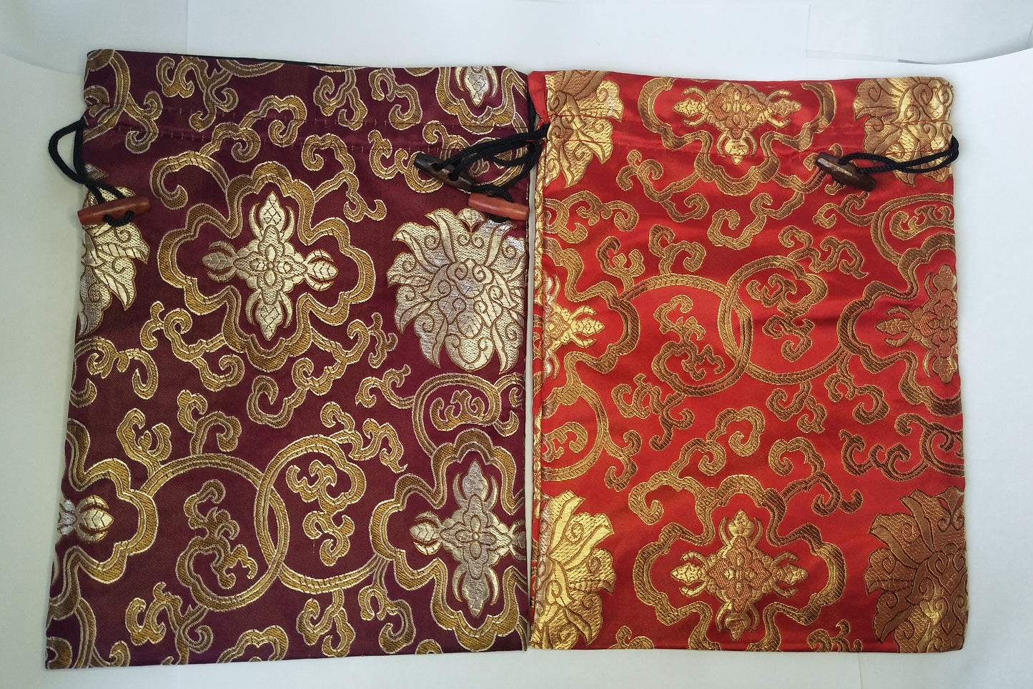 8x10" Colorful Chinese Silk Pouches Pocket Money Coins Bags Drawstring Grab Bag lot Traditional Packaging Bags for Jewelry Gifts