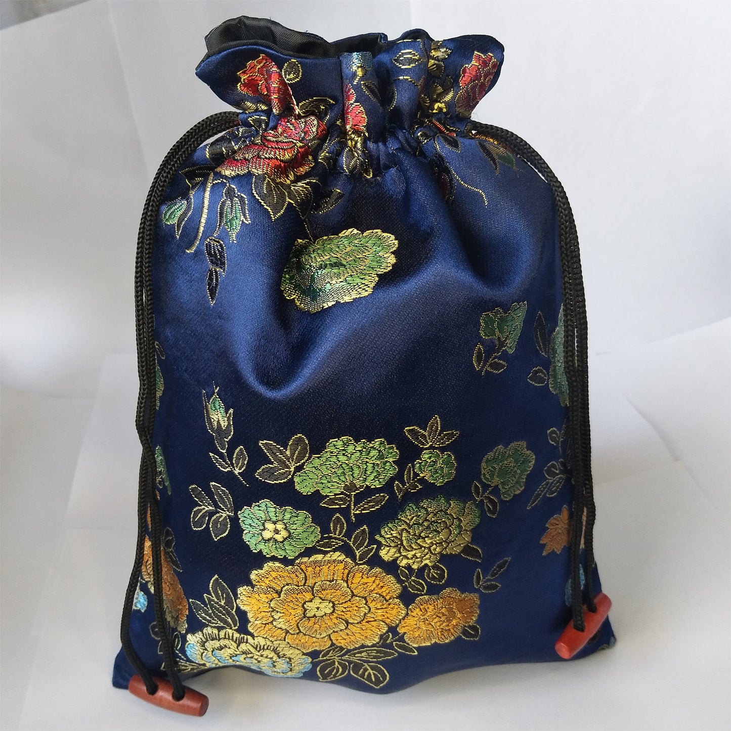 8x10" Colorful Chinese Silk Pouches Pocket Money Coins Bags Drawstring Grab Bag lot Traditional Packaging Bags for Jewelry Gifts