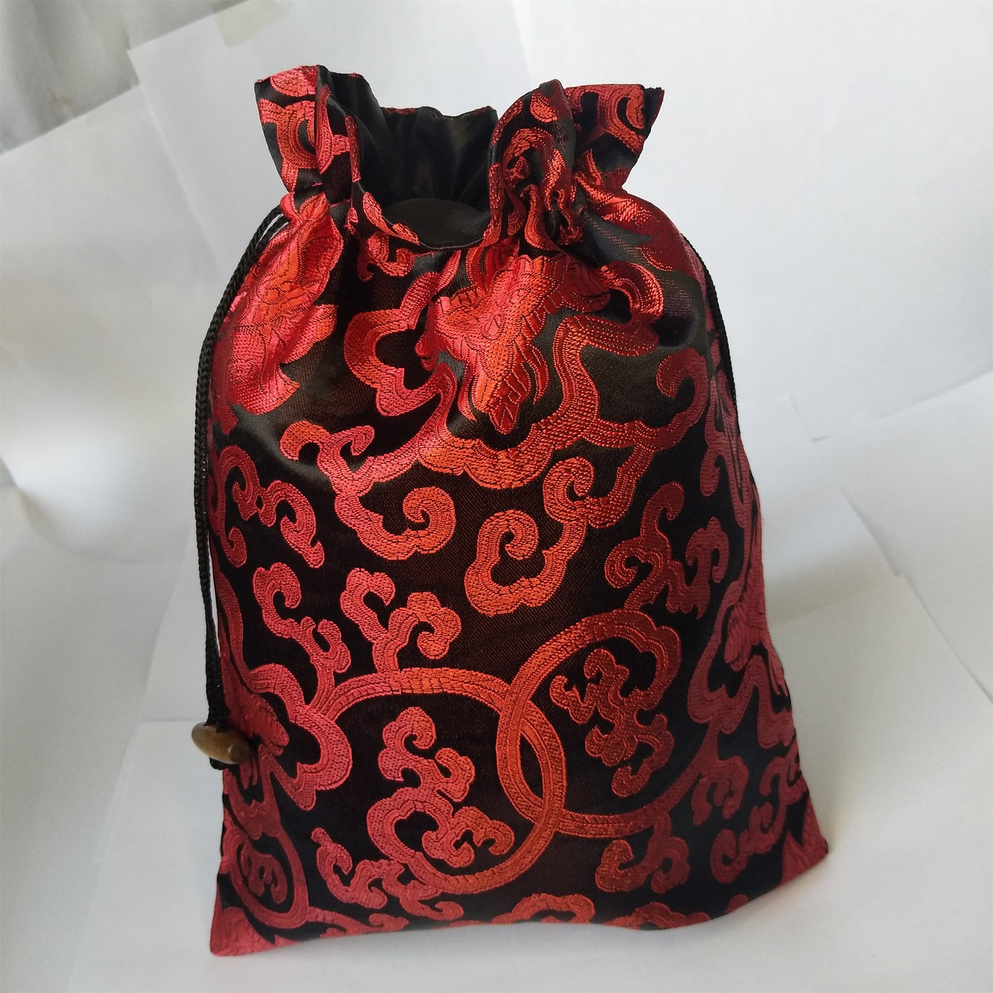 8x10" Colorful Chinese Silk Pouches Pocket Money Coins Bags Drawstring Grab Bag lot Traditional Packaging Bags for Jewelry Gifts