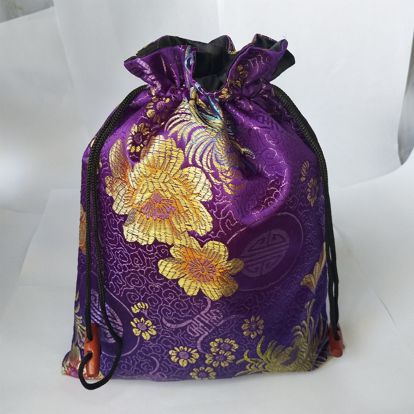 8x10" Colorful Chinese Silk Pouches Pocket Money Coins Bags Drawstring Grab Bag lot Traditional Packaging Bags for Jewelry Gifts