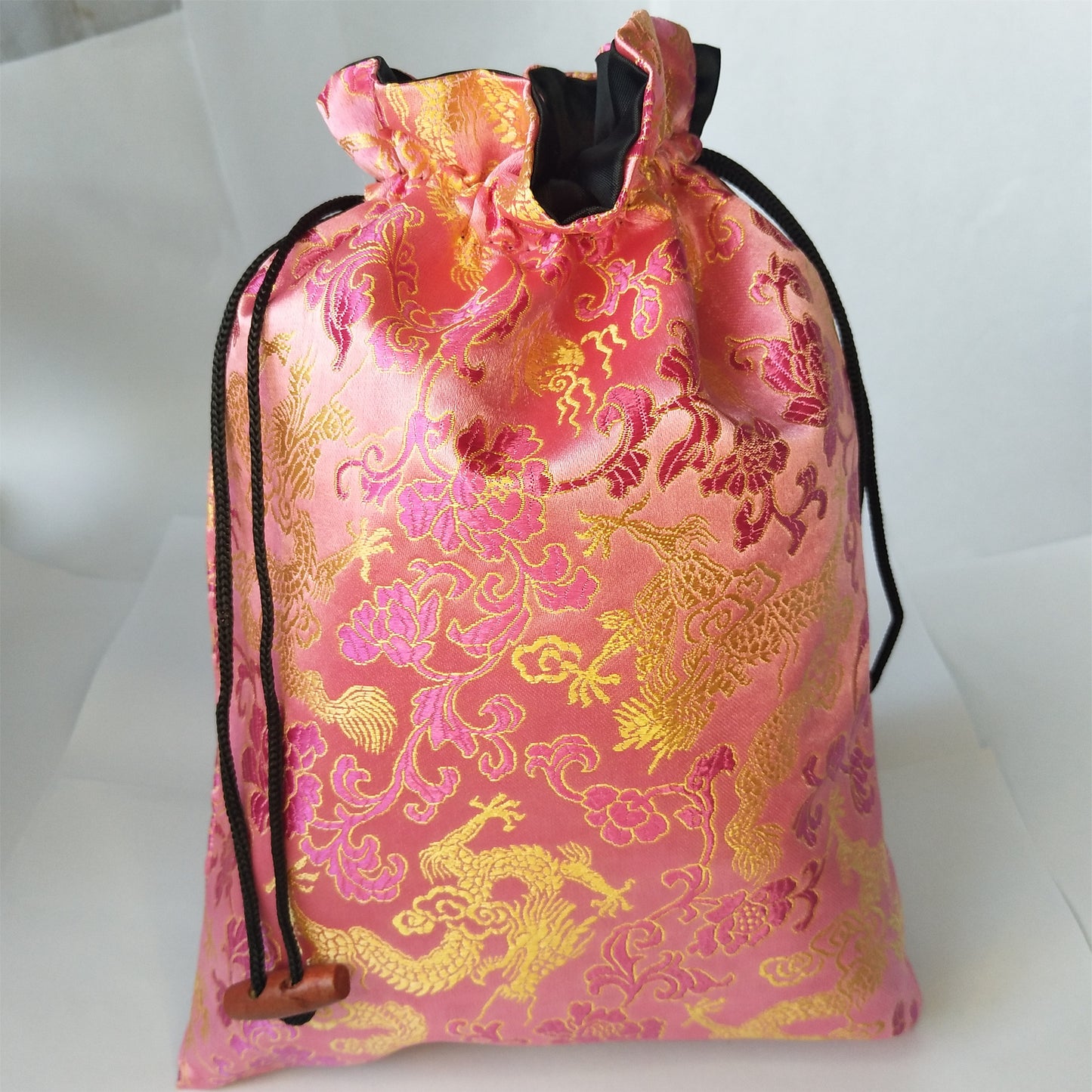 8x10" Colorful Chinese Silk Pouches Pocket Money Coins Bags Drawstring Grab Bag lot Traditional Packaging Bags for Jewelry Gifts