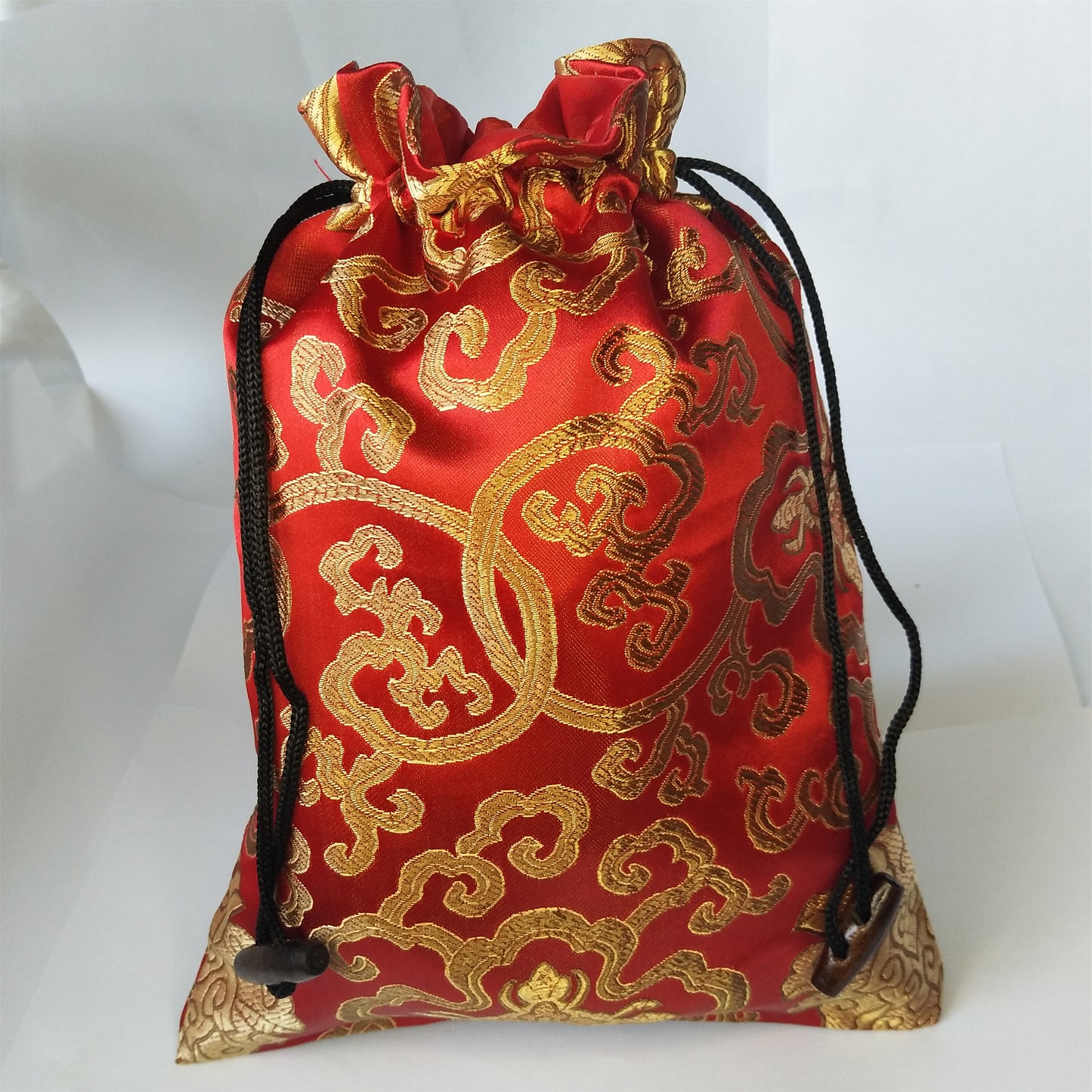 8x10" Colorful Chinese Silk Pouches Pocket Money Coins Bags Drawstring Grab Bag lot Traditional Packaging Bags for Jewelry Gifts