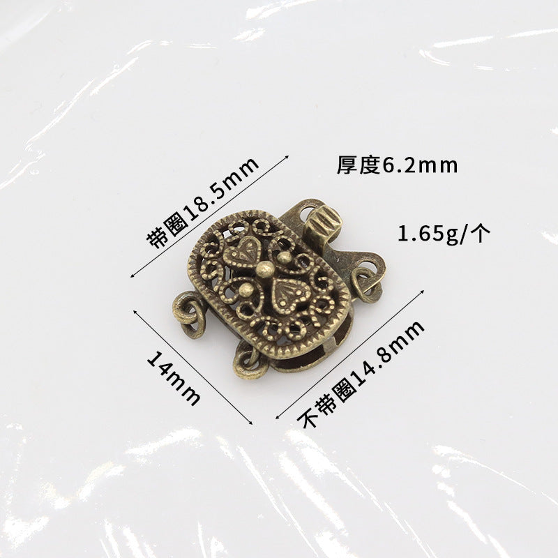 2 connecteurs à Double boucle pour fermoir Floral creux, connecteur de fermoirs pour collier et Bracelet, 14K GF