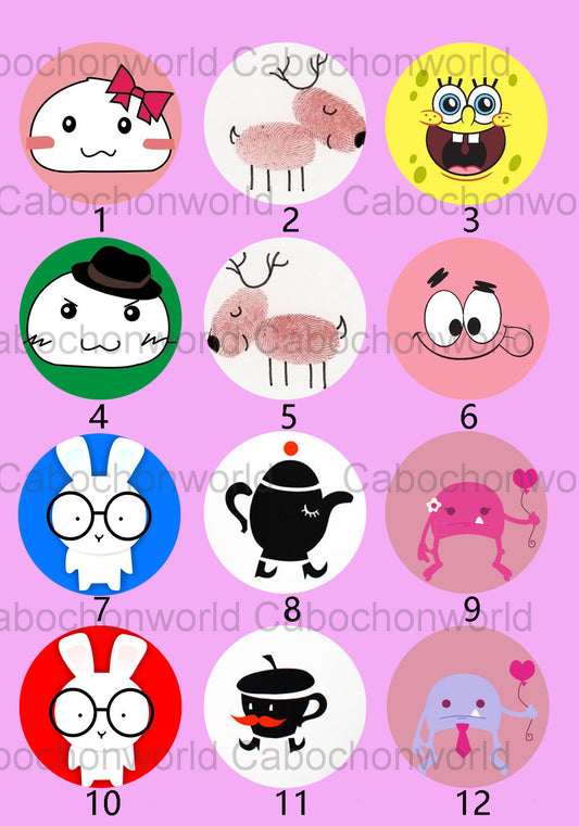 Cute Cartoon Charactor Cabochon Collection CW0032