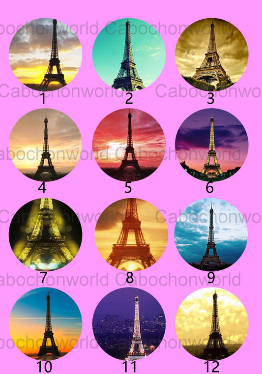 Eiffel Tower Photo Cabochon Collection CW0037