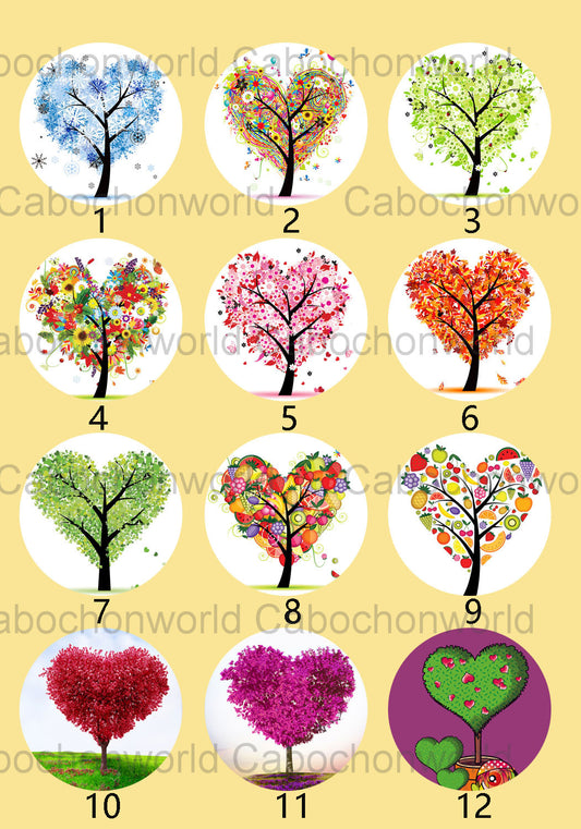 Heart Magic Tree Cabochon Collection CW0038