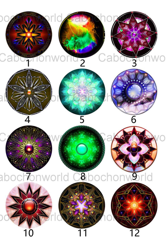 Mandala Pattern Cabochon Collection CW0045
