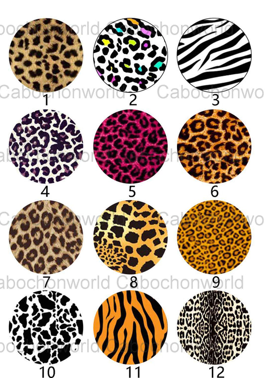 Leopard Print Pattern Cabochon Collection CW0050