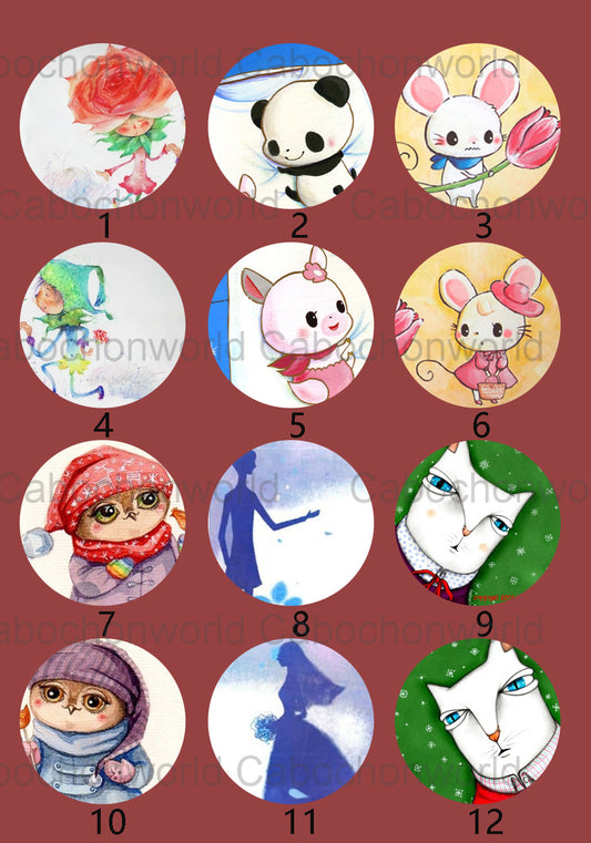 Niedliche Cartoon-Maus-Cabochon-Kollektion CW0078