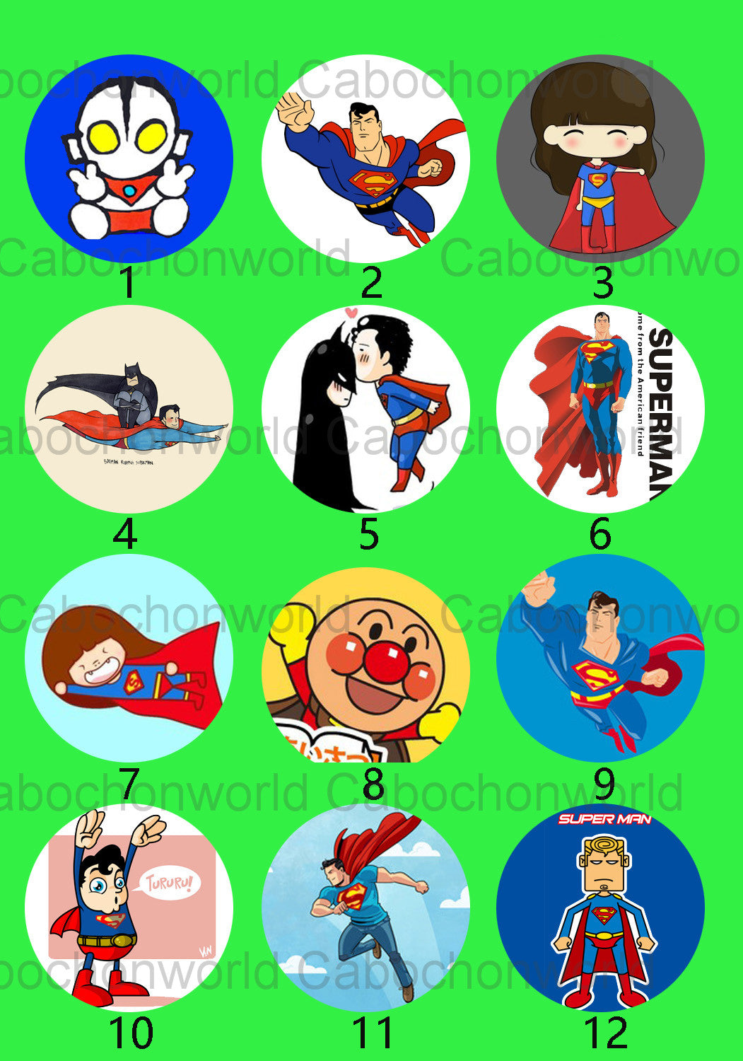 Cartoon-Superman-Cabochon-Kollektion CW0080