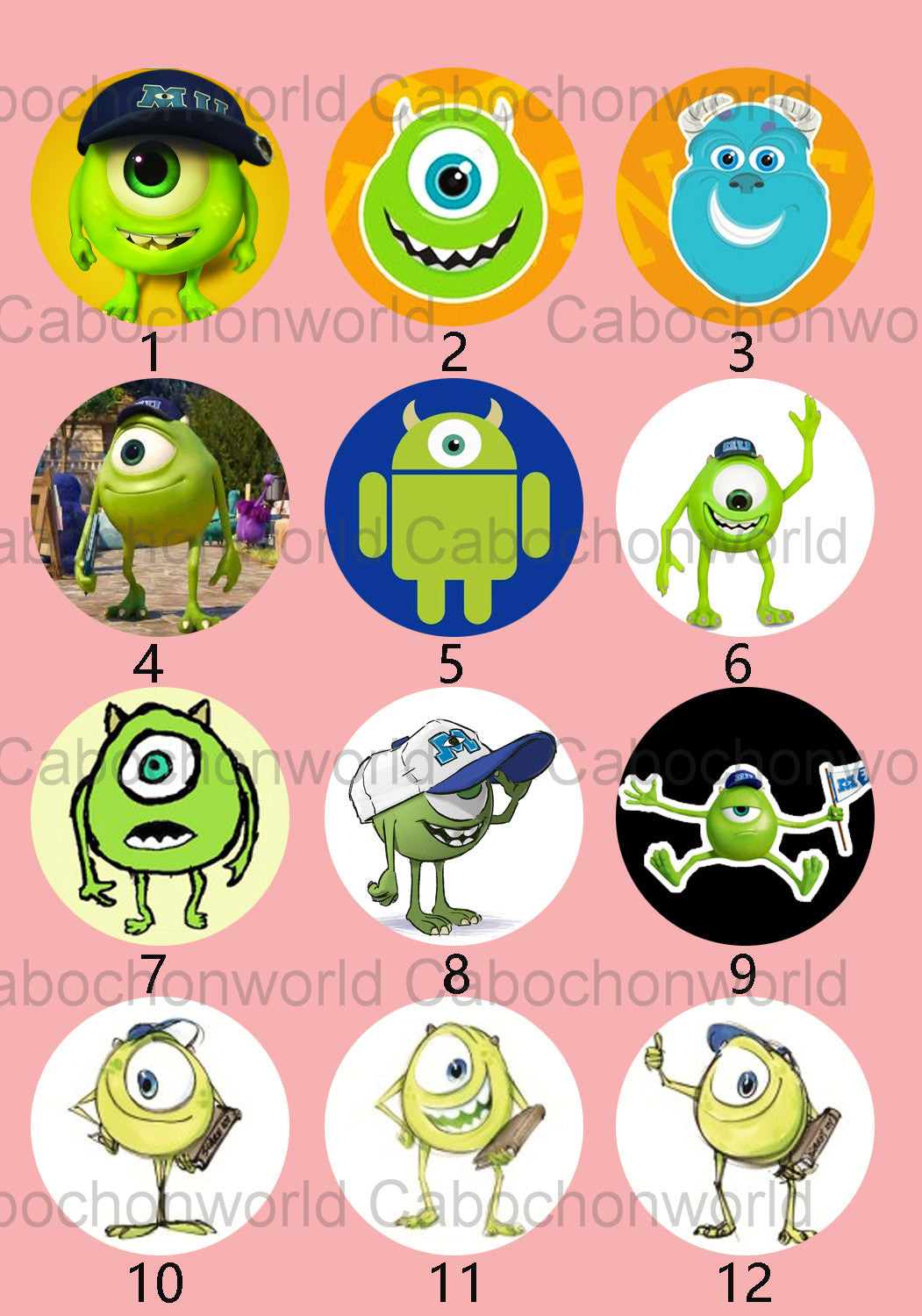 Collection de cabochons MU CW0096