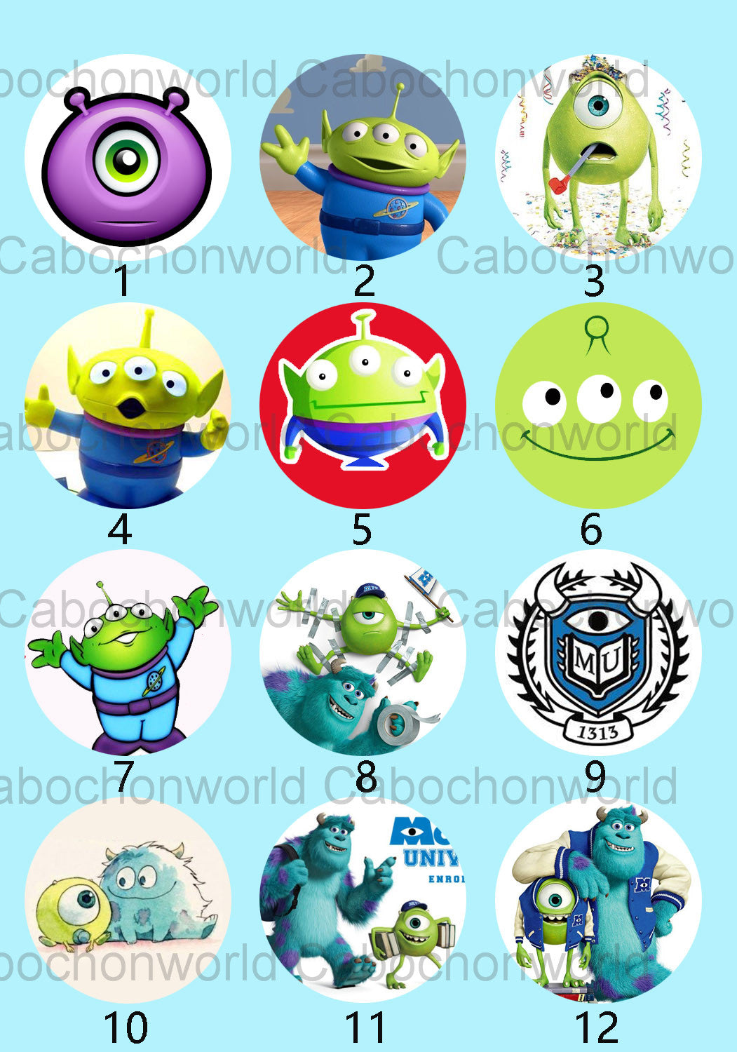Collection de cabochons MU CW0144
