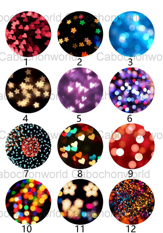 Collection de cabochons à motif scintillant CW0147