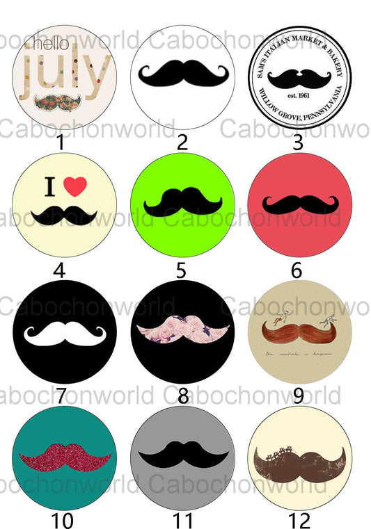 Verschiedene Schnurrbart-Cabochon-Kollektion CW0163