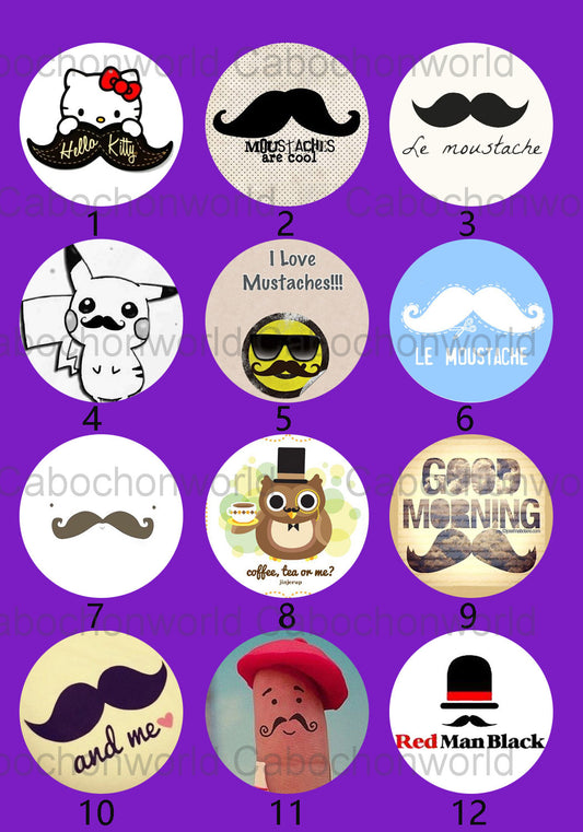 Verschiedene Schnurrbart-Cabochon-Kollektion CW0167