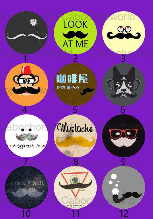 Verschiedene Schnurrbart-Cabochon-Kollektion CW0170