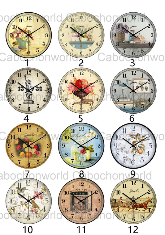 Plaque de cadran d'horloge Collection cabochon CW0176