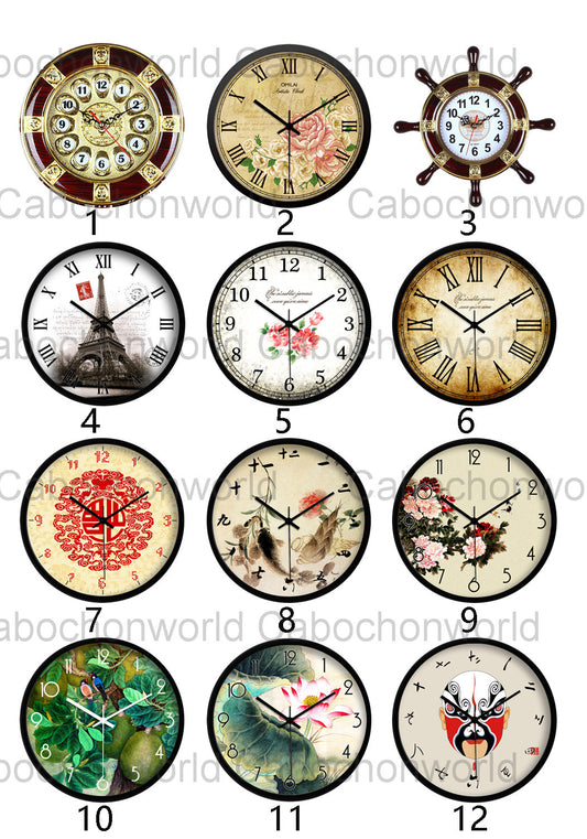 Plaque de cadran d'horloge Collection cabochon CW0177