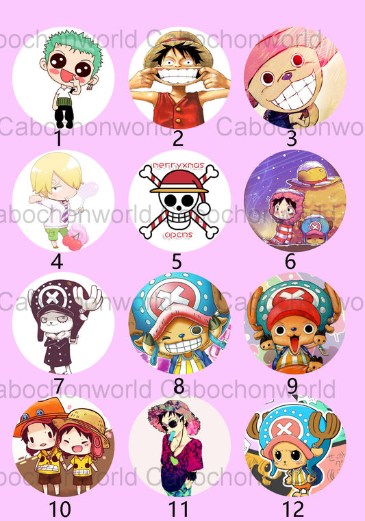 Collection de cabochons bande dessinée One Piece CW0228