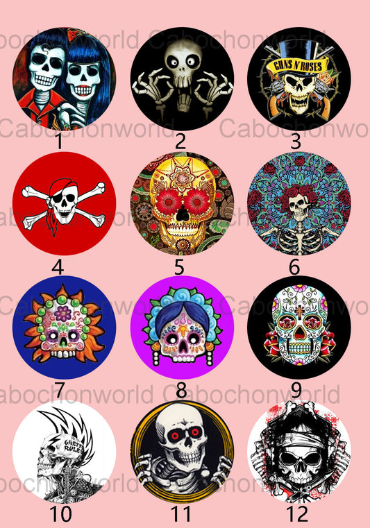 Verschiedene Schädel-Cabochon-Kollektion CW0245