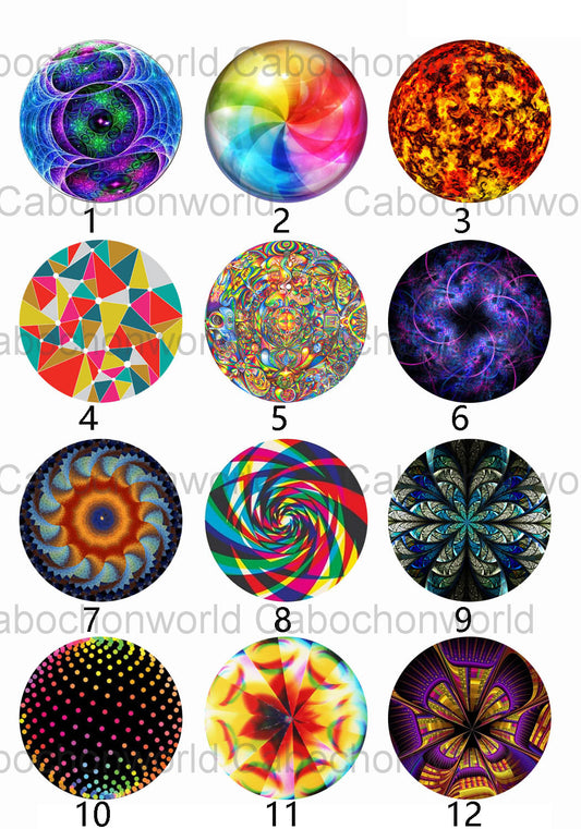 Collection de cabochons Mandala CW0299